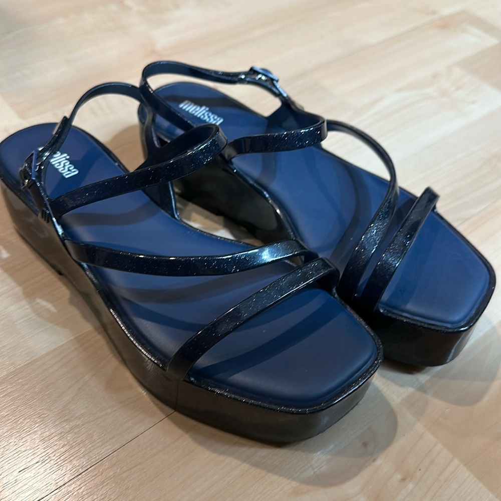 Melissa Essential Classy Sandal Platform in Blue Women’s Size 8